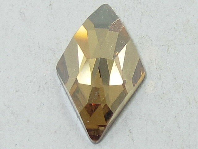 6 pcs 13x8mm RHOMBUS GOLDEN SHADOW FLATBACK European Rhinestones